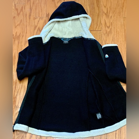 Women’s Small Black KUHL Alfpaca Full Zip Thumb Hole Fleece Hoodie - Picture 5 of 14